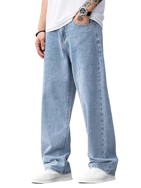 Men’s light blue baggy jeans